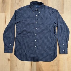 Ralph Lauren Long Sleeve Collared Botton Up Shirt Blue Large Dress Shirt